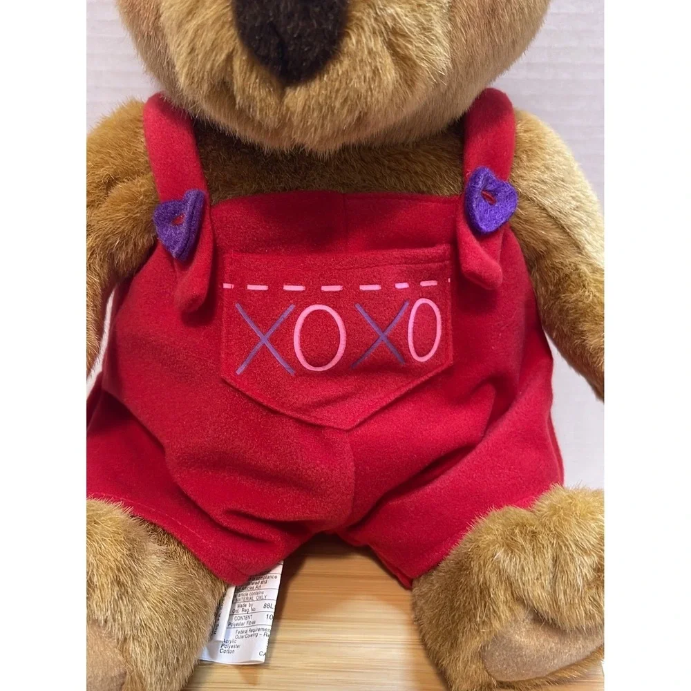 HALLMARK XOXO Overalls the Brown‎ Bear Salopette Light Brown Teddy Plush 13